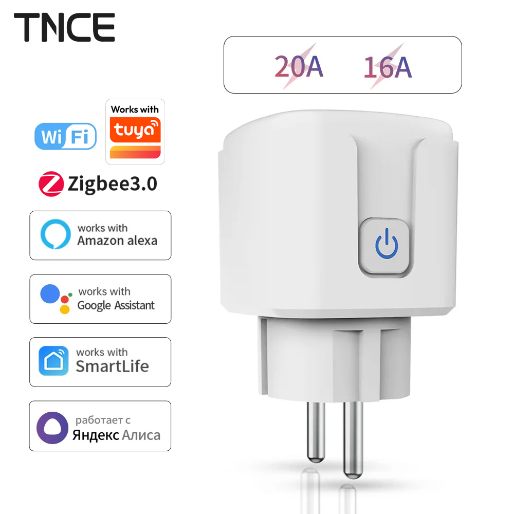 Shelly Plug - TNCE Tuya WiFi/Zigbee 16A/20A EU Plug
