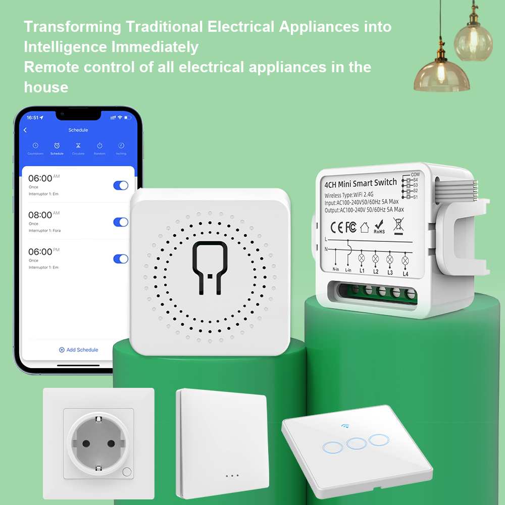 Tuya WiFi Smart Switch 1/2/3/4 - Smart Relay Tuya ulasan dan harga