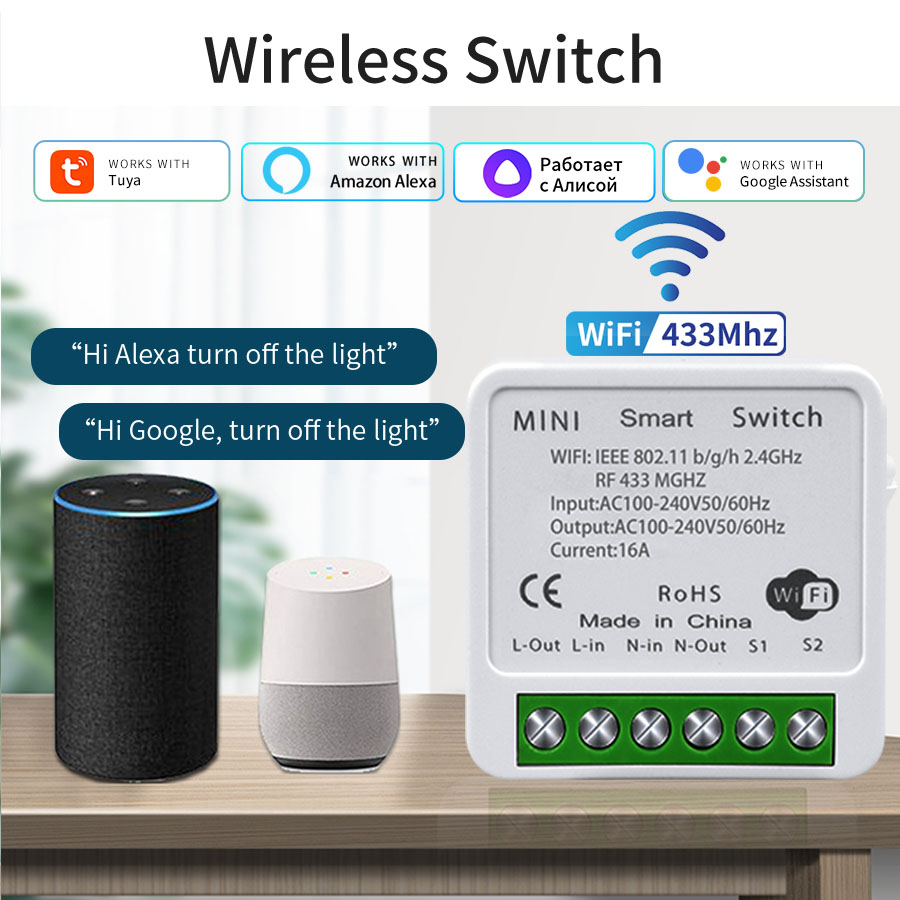 16A 20A WiFi Smart Switch 2-Wa - Smart Relay Tuya ulasan dan harga