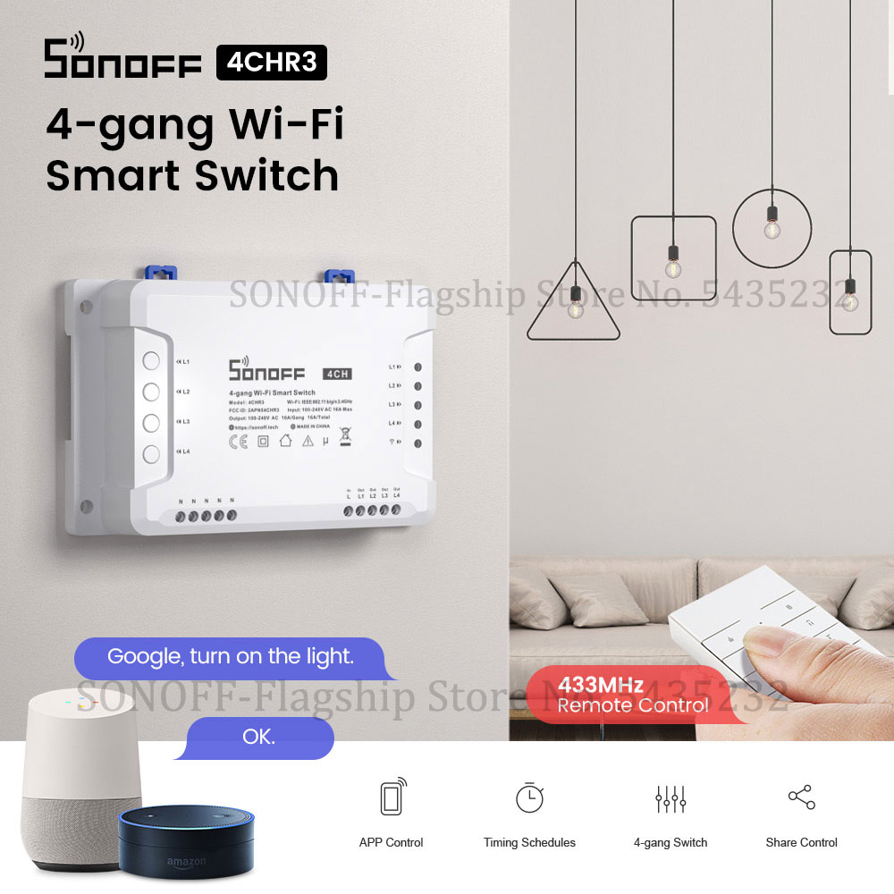 Itead SONOFF 4CH R3 Wifi Wirel - Sonoff ulasan dan harga