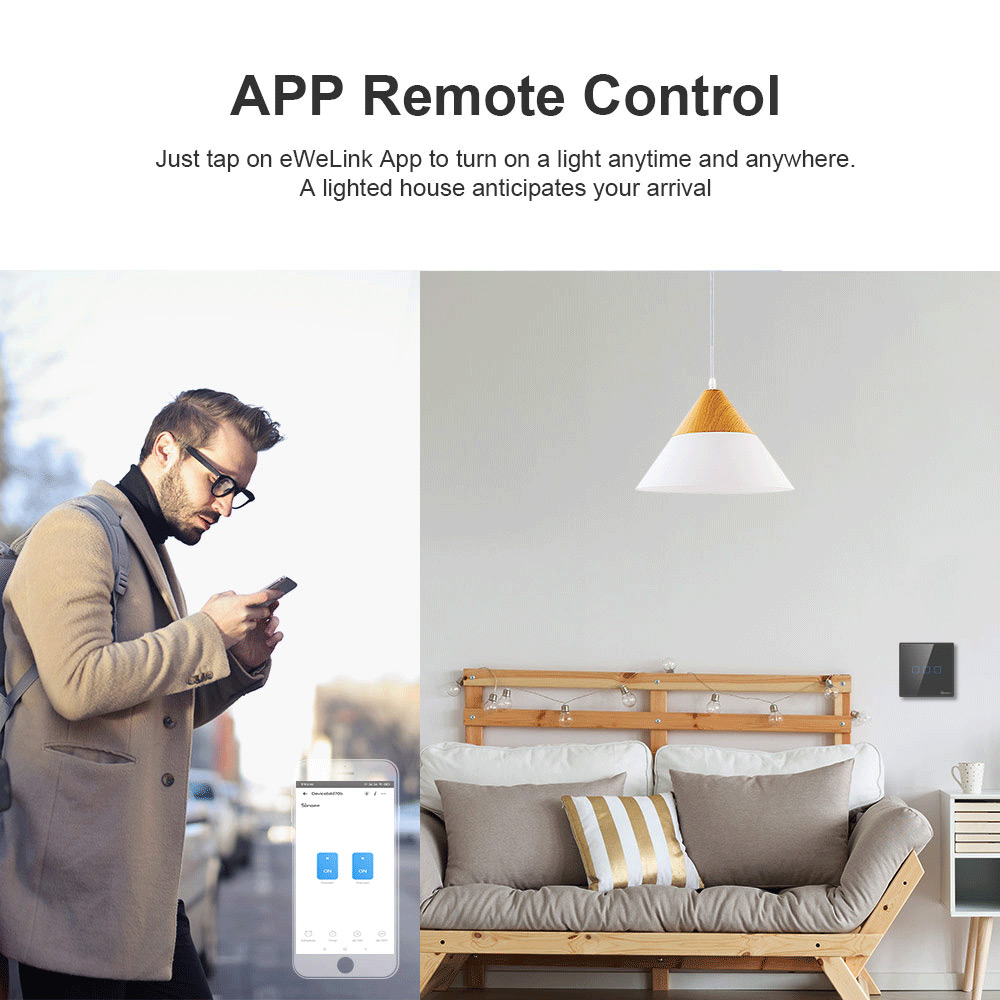 SONOFF T3EU Black WiFi Smart W - Sonoff Basic ulasan dan harga