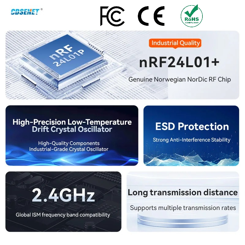 2pcs nRF24L01+ PA LNA 2.4GHz W - Smart Home Module Iot ulasan dan harga