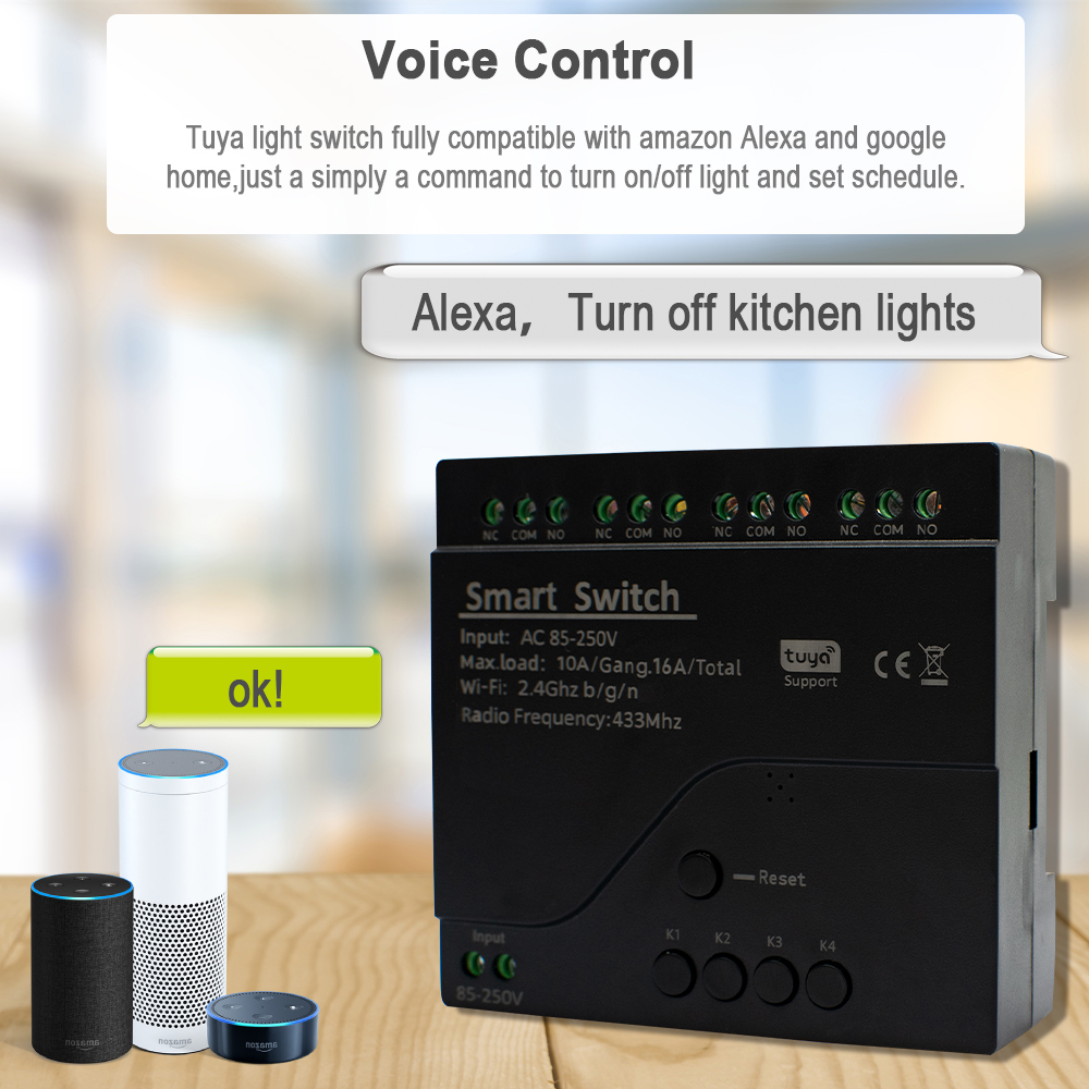 Tuya WIFI 4 Channel Smart Swit - Tuya 4 Channel ulasan dan harga