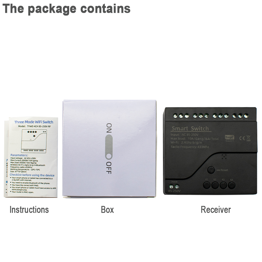 Tuya WIFI 4 Channel Smart Swit - Tuya 4 Channel ulasan dan harga