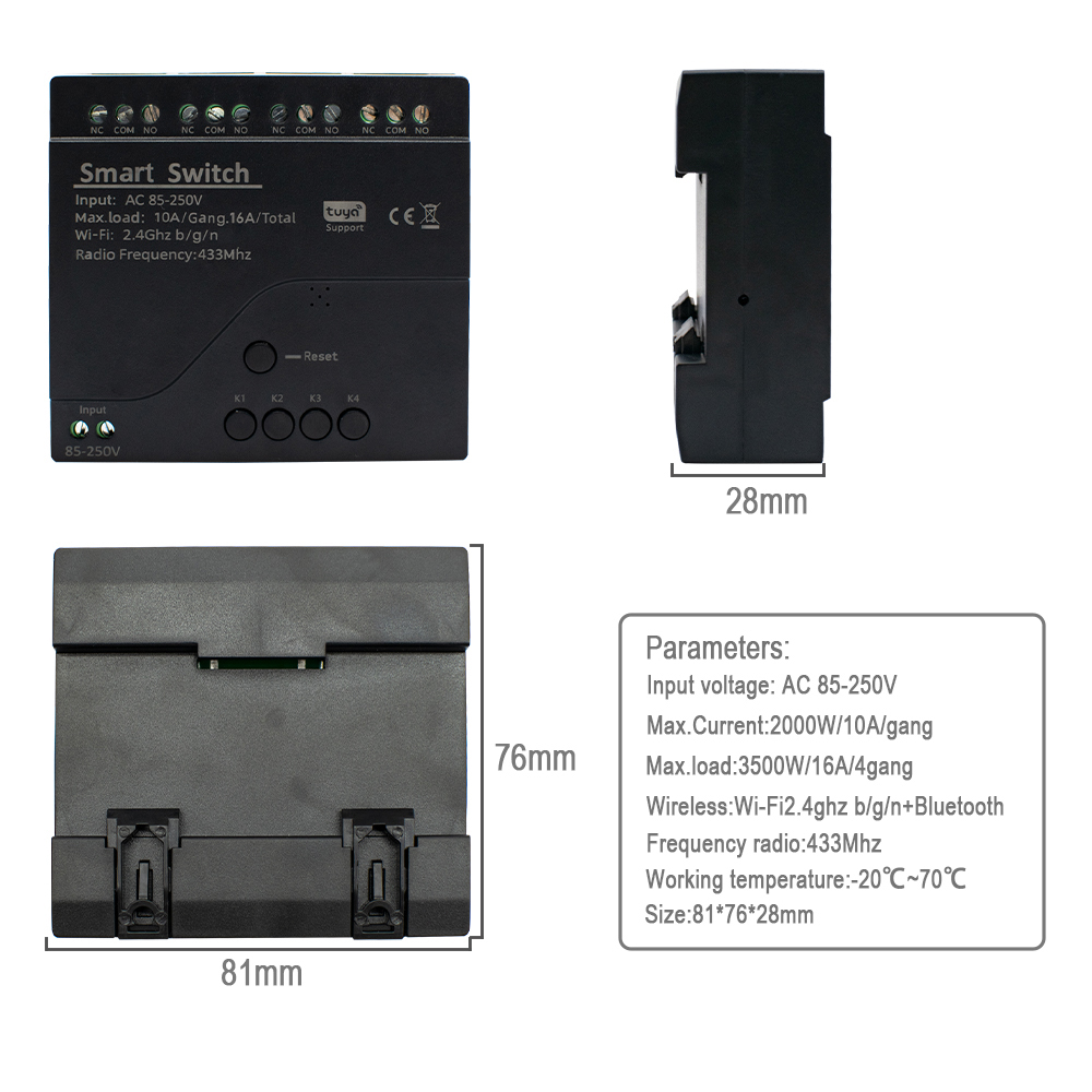 Tuya WIFI 4 Channel Smart Swit - Tuya 4 Channel ulasan dan harga