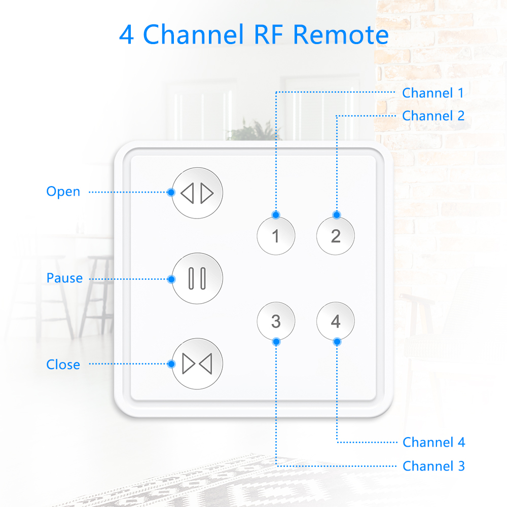 Tuya Smart Life RF WIFI Curtai - Tuya 4 Channel ulasan dan harga