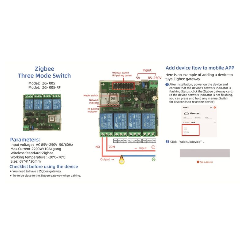 [NEWA08R】 4 Channels Tuya Zigb - Smart Relay Tuya ulasan dan harga