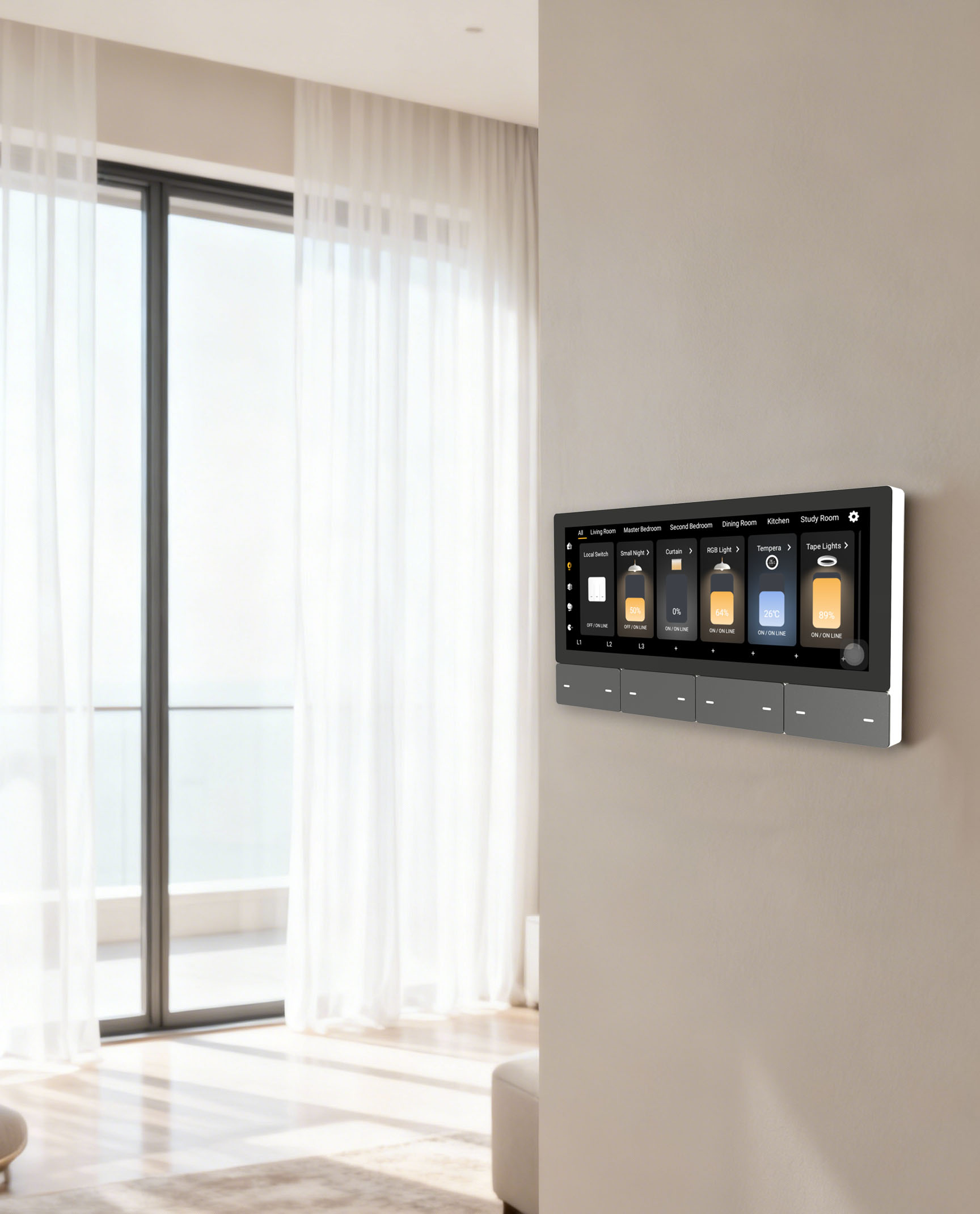 F5 Tuya UK Touch Screen Music  - Tuya Smart ulasan dan harga