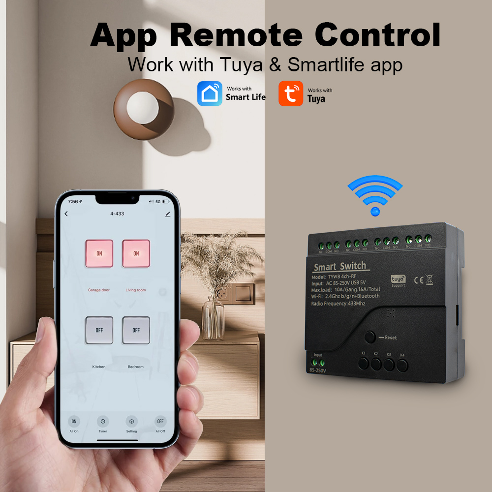 4CH Tuya Smart Wifi Switch Mod - Tuya 4 Channel ulasan dan harga