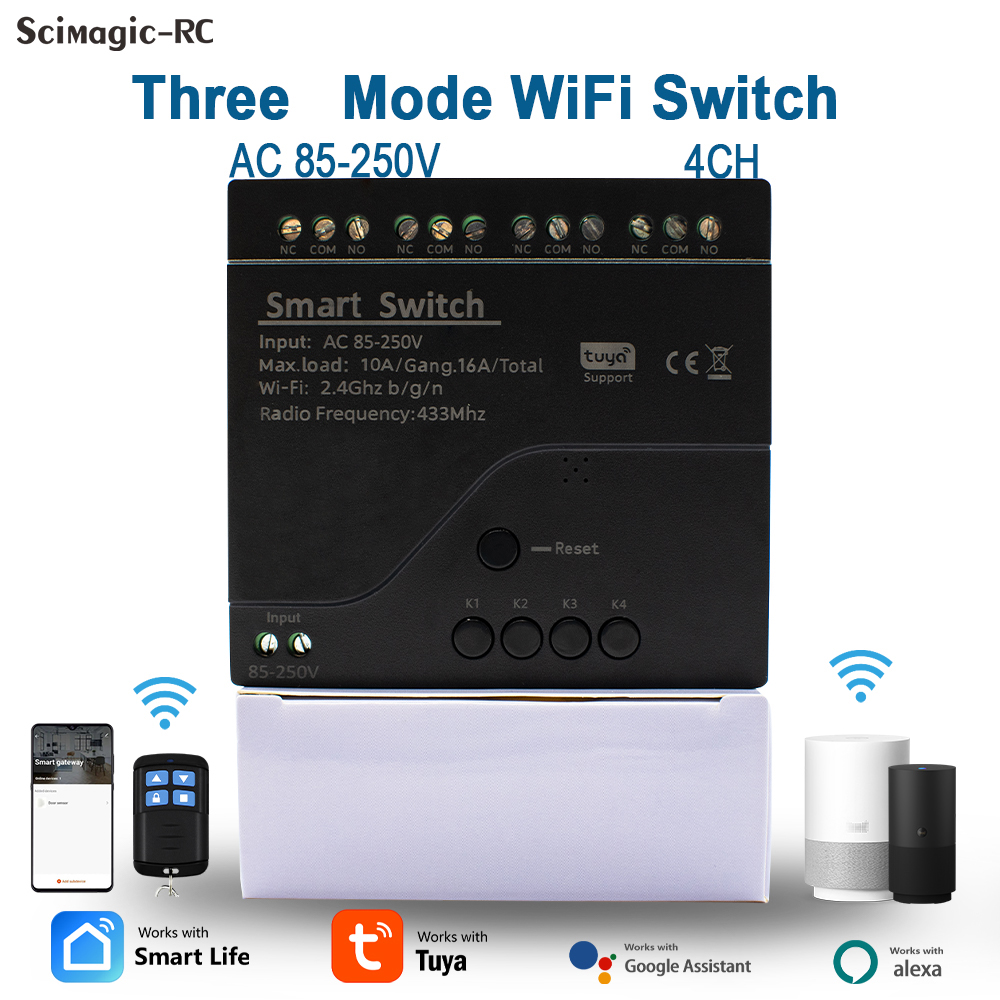 4CH WiFi Relay Module Tuya Sma - Tuya 4 Channel ulasan dan harga