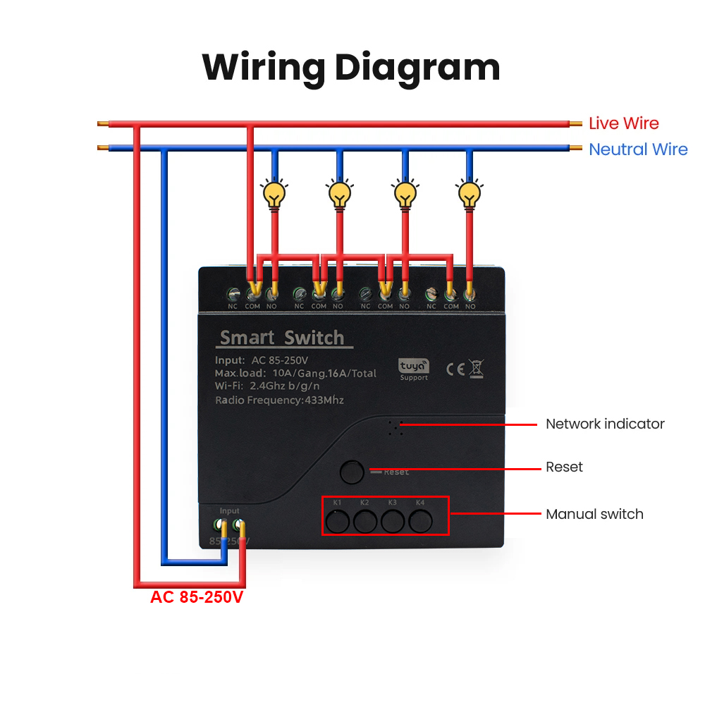 4CH WiFi Relay Module Tuya Sma - Tuya 4 Channel ulasan dan harga
