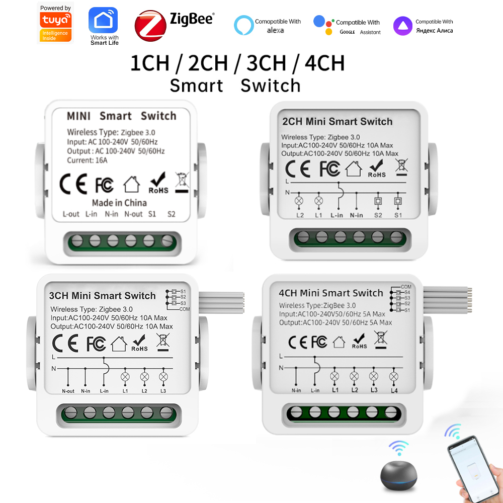 Tuya Zigbee 3.0 Smart Switch 1 - Tuya 4 Channel ulasan dan harga