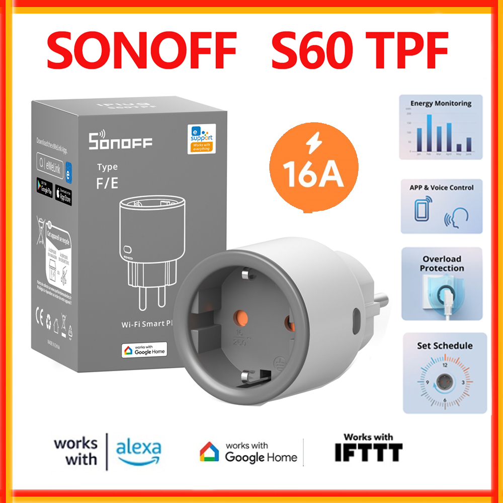 SONOFF S60 TPF EU Wifi Smart P - Sonoff Mini R4 ulasan dan harga