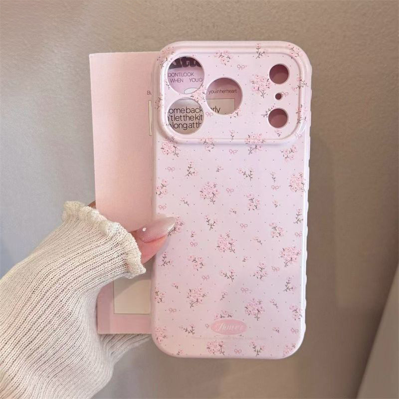 insWind pink floral bow phone  - Shelly ulasan dan harga