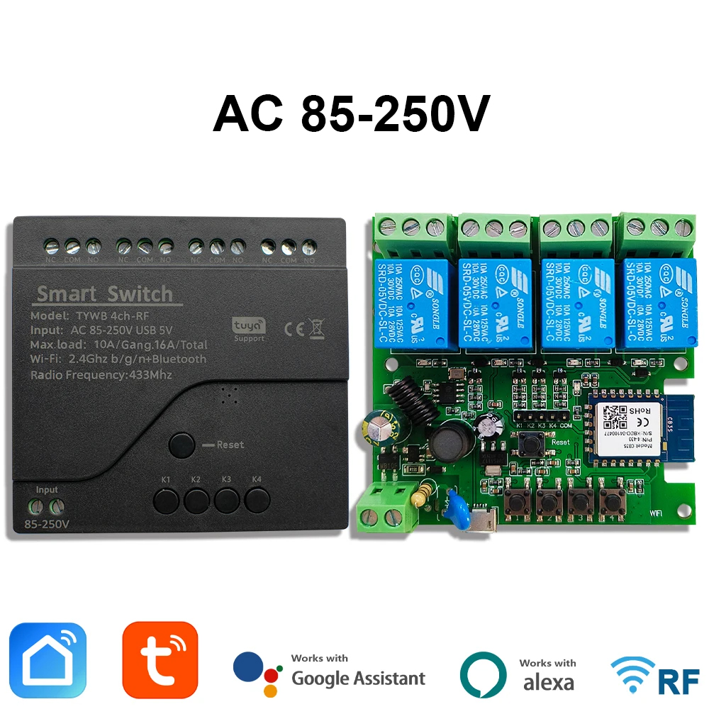 Tuya AC 85-250V 4 Channel Wifi - Sonoff Mini R4 ulasan dan harga