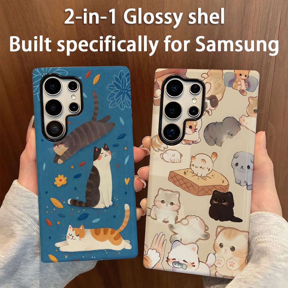 Cute cat  Phone Case 2-in-1 Gl - Shelly ulasan dan harga
