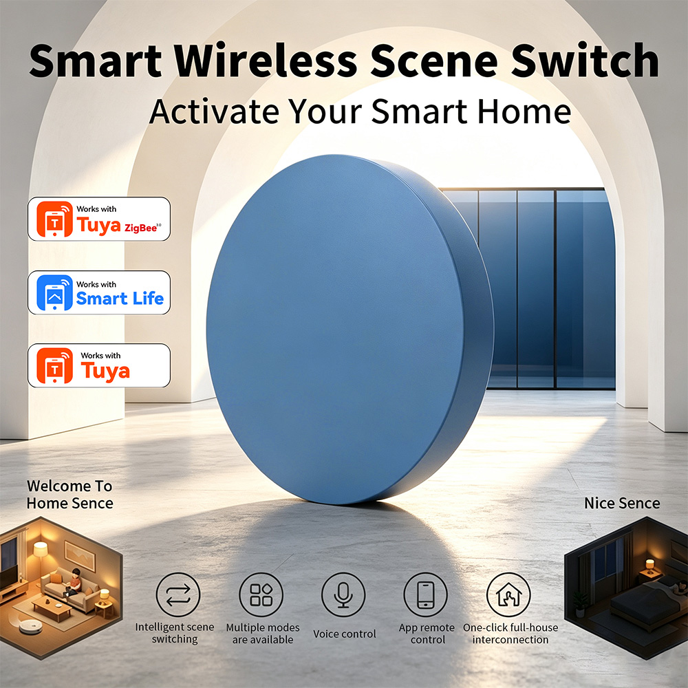 Zigbee Smart Scene Push Button - Home Assistant Tuya ulasan dan harga