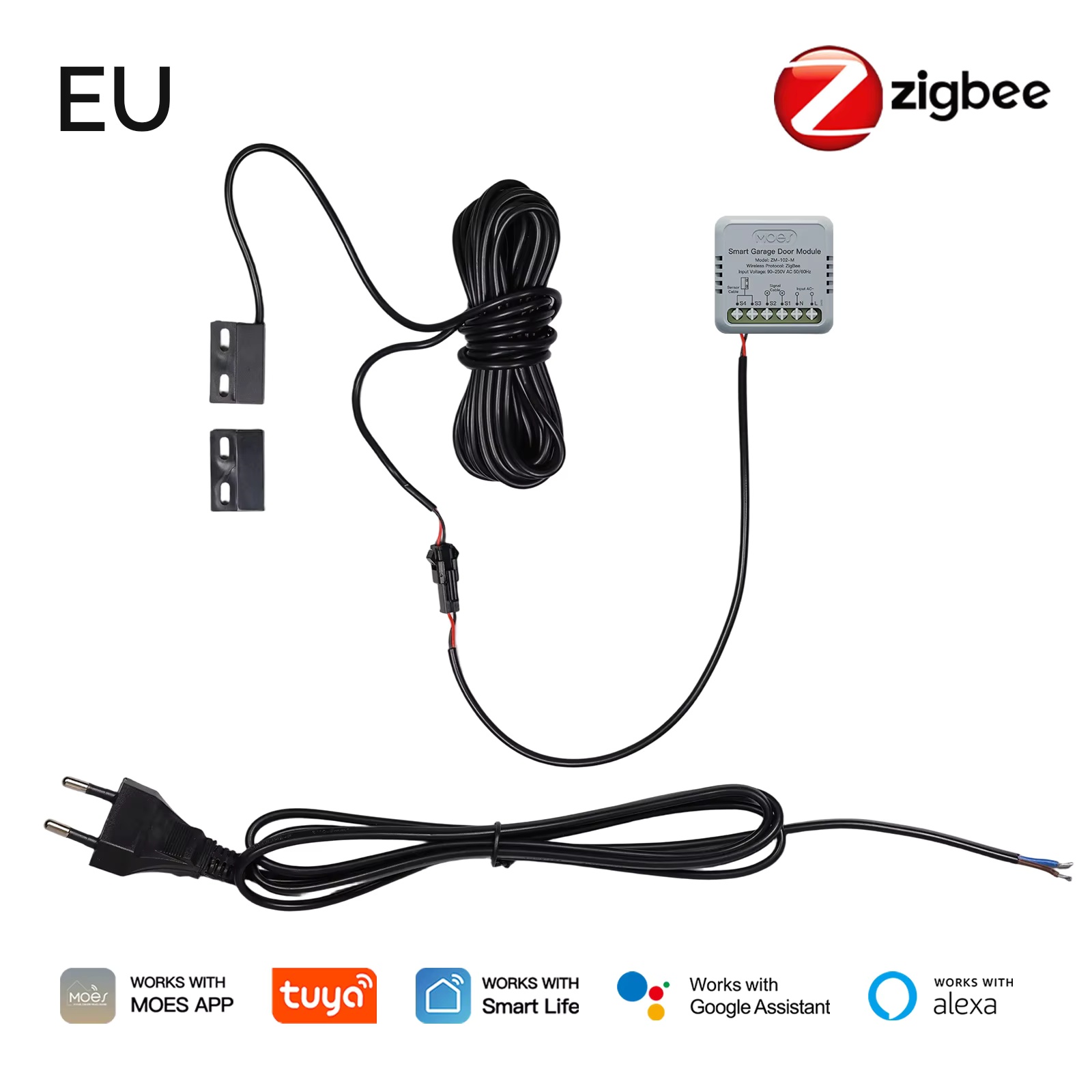 MOES Zigbee Garage Door Contro - Home Assistant Tuya ulasan dan harga