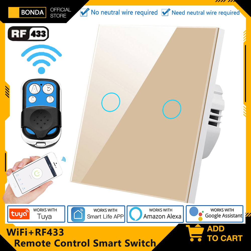 Tuya EU WiFi+RF433 Smart Remot - Smart Relay Tuya ulasan dan harga