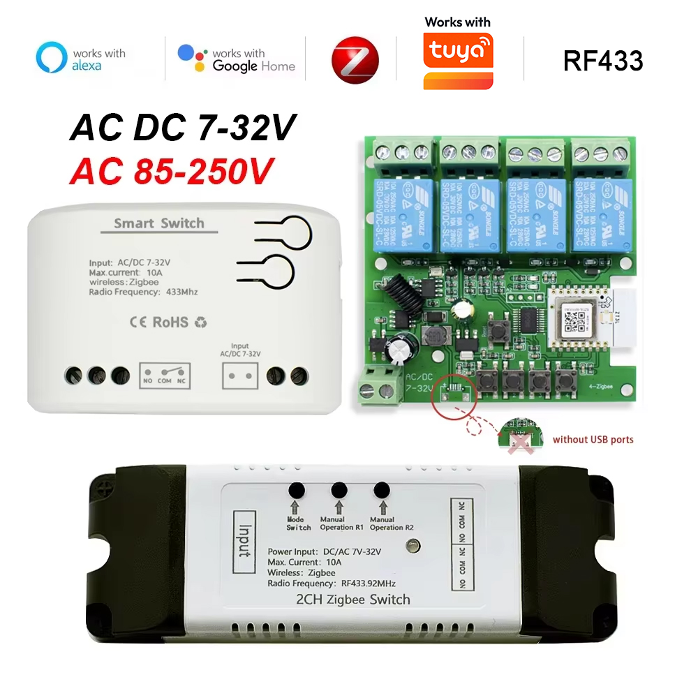 Dry Contact Smart Zigbee Switc - Tuya 4 Channel ulasan dan harga