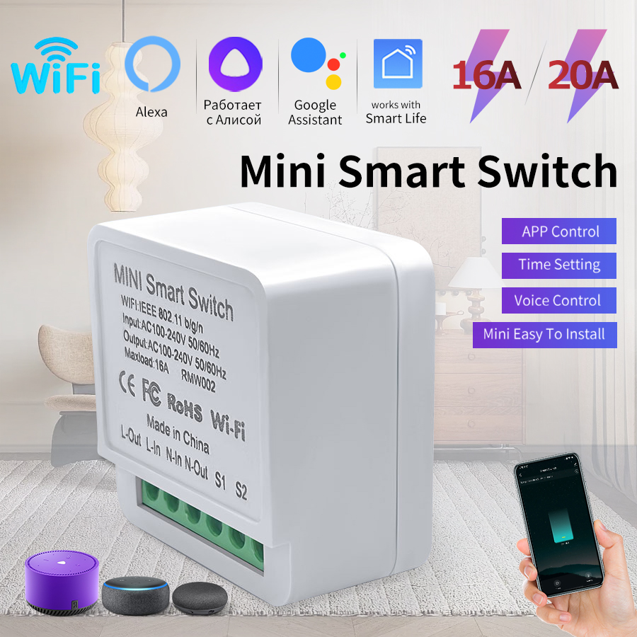 16A/20A WiFi Mini Smart Switch - Sonoff Mini R4 ulasan dan harga