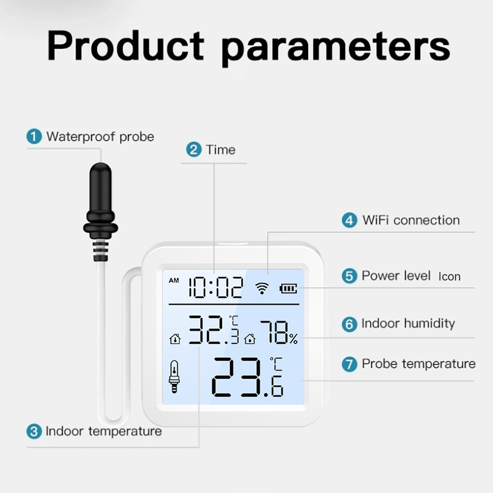 WiFi Humidity Temperature Sens - Tuya Smart ulasan dan harga