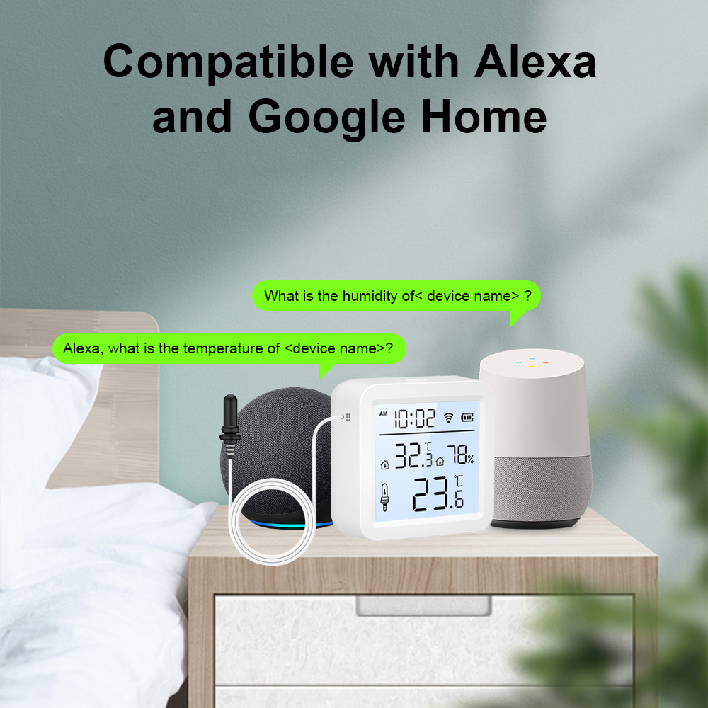WiFi Humidity Temperature Sens - Tuya Smart ulasan dan harga