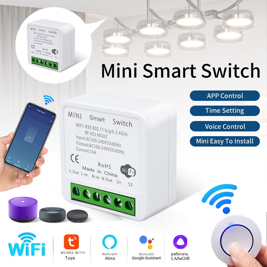 RF433Mhz 16A/20A Tuya WiFi Sma - Smart Relay Tuya ulasan dan harga